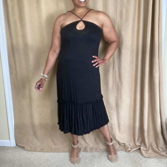 Lane Bryant Dresses & Skirts - Lane Bryant Seven7 Dress Keyhole Neckline Size 14/16 Black
